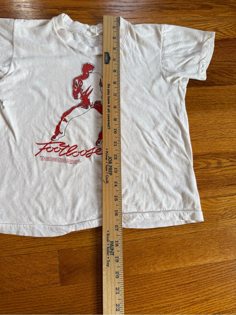 Footloose Vintage T Shirt 80s Everybody Cut RARE Youth Kids 10/12 Movie Promo - Picture 6 of 10